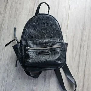 EUC JUICY COUTURE JC Embossed Small Black Backpack ?? Juicy Couture No Rules Backpack Black Small Weekender With  main image 3